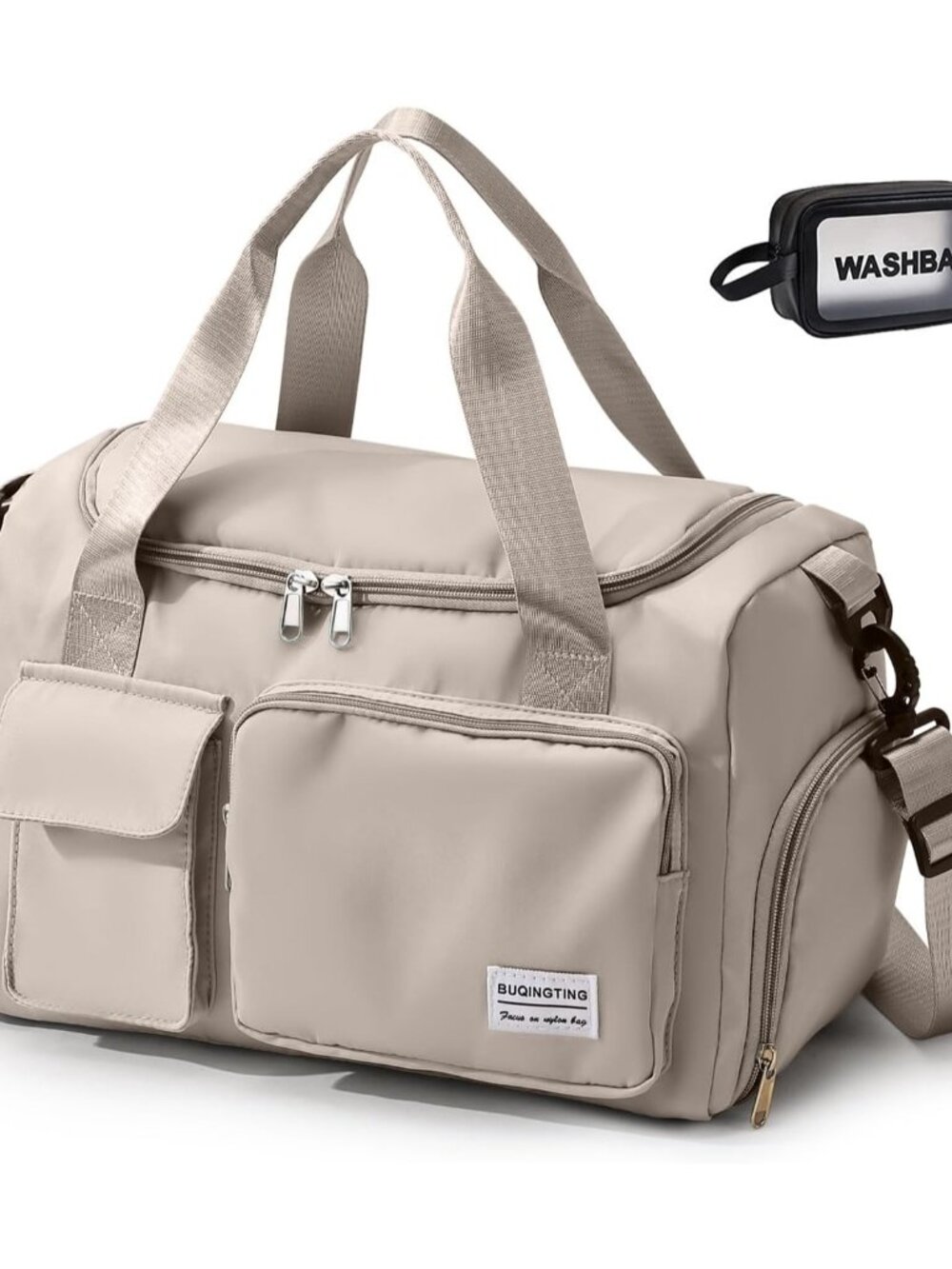 Small Gym Bag for Women, Travel Duffle Bag Carry On Weekender Bag with Shoe Comp
